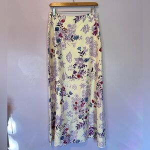 Silk A-line long printed skirt from Ann Taylor